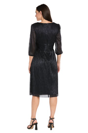 Shimmer & Sheer Metallic Cocktail Dress