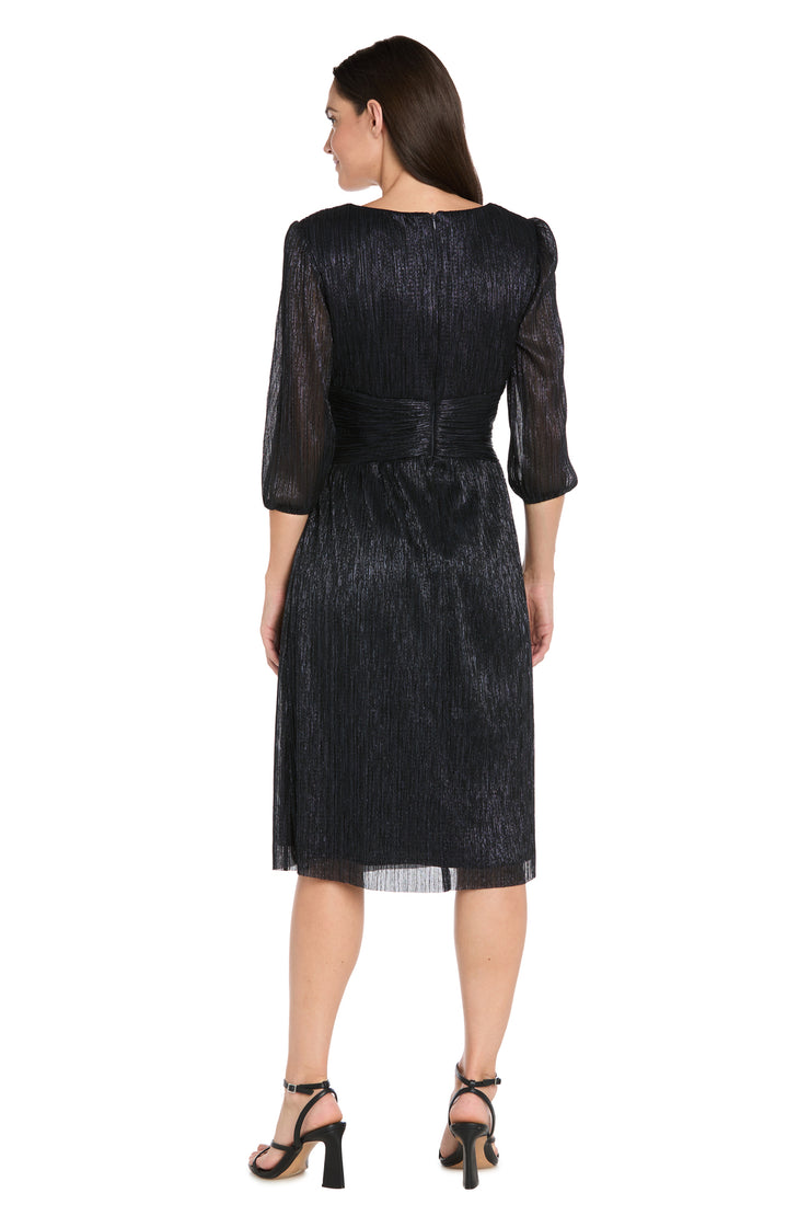 Shimmer & Sheer Metallic Cocktail Dress