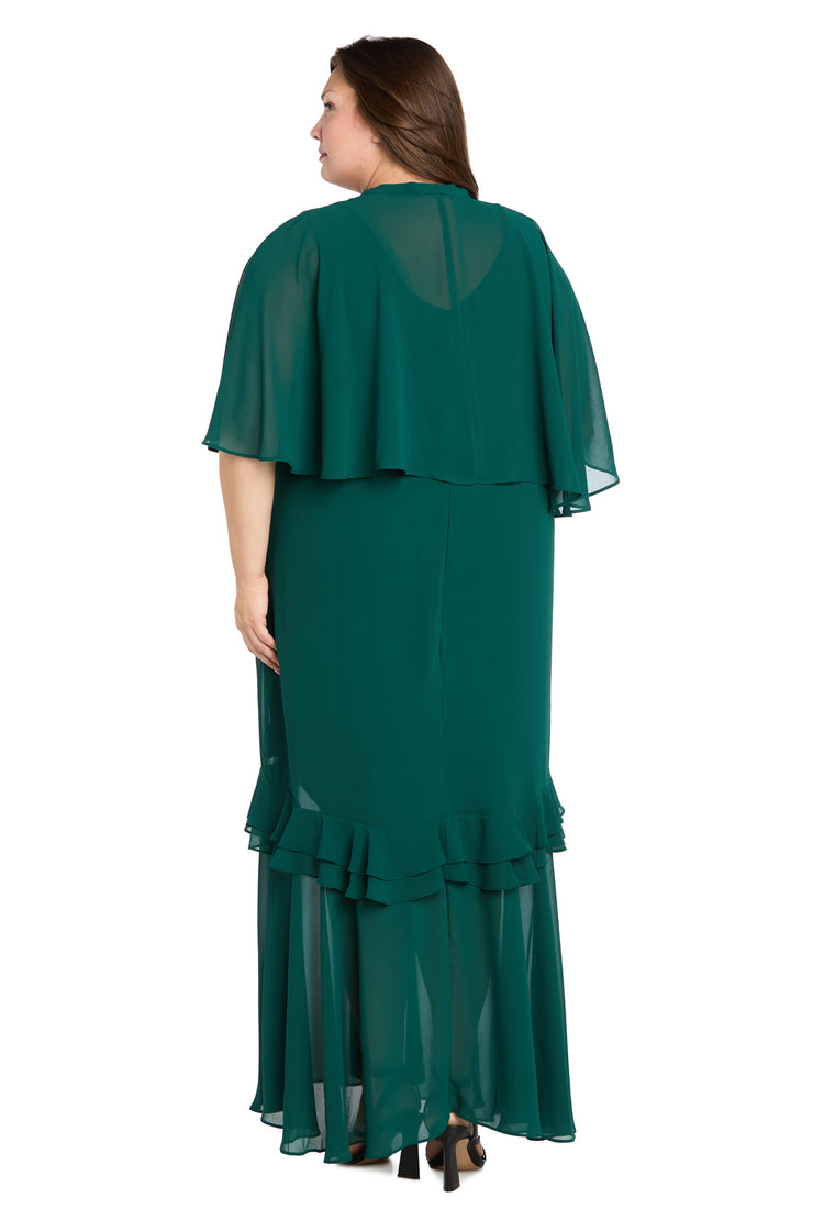 Ruffled Chiffon Dress - Plus