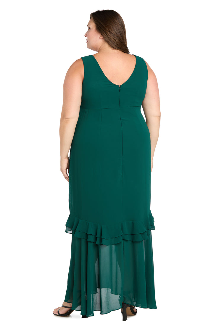 Ruffled Chiffon Dress - Plus