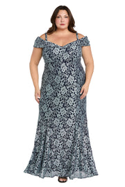 Off The Shoulder Evening Gown - Plus