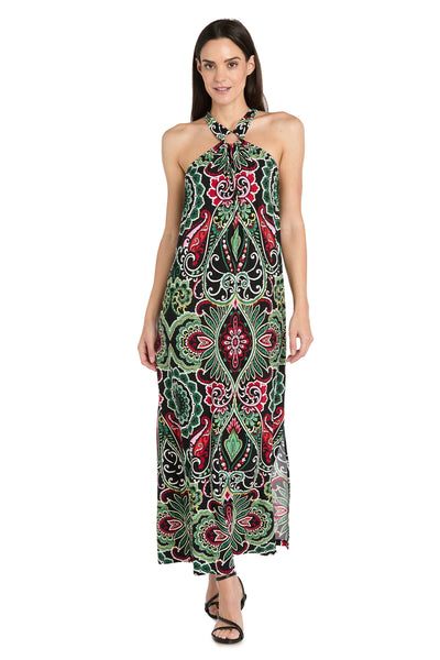 Mystic Flow Patterned Maxi Dress