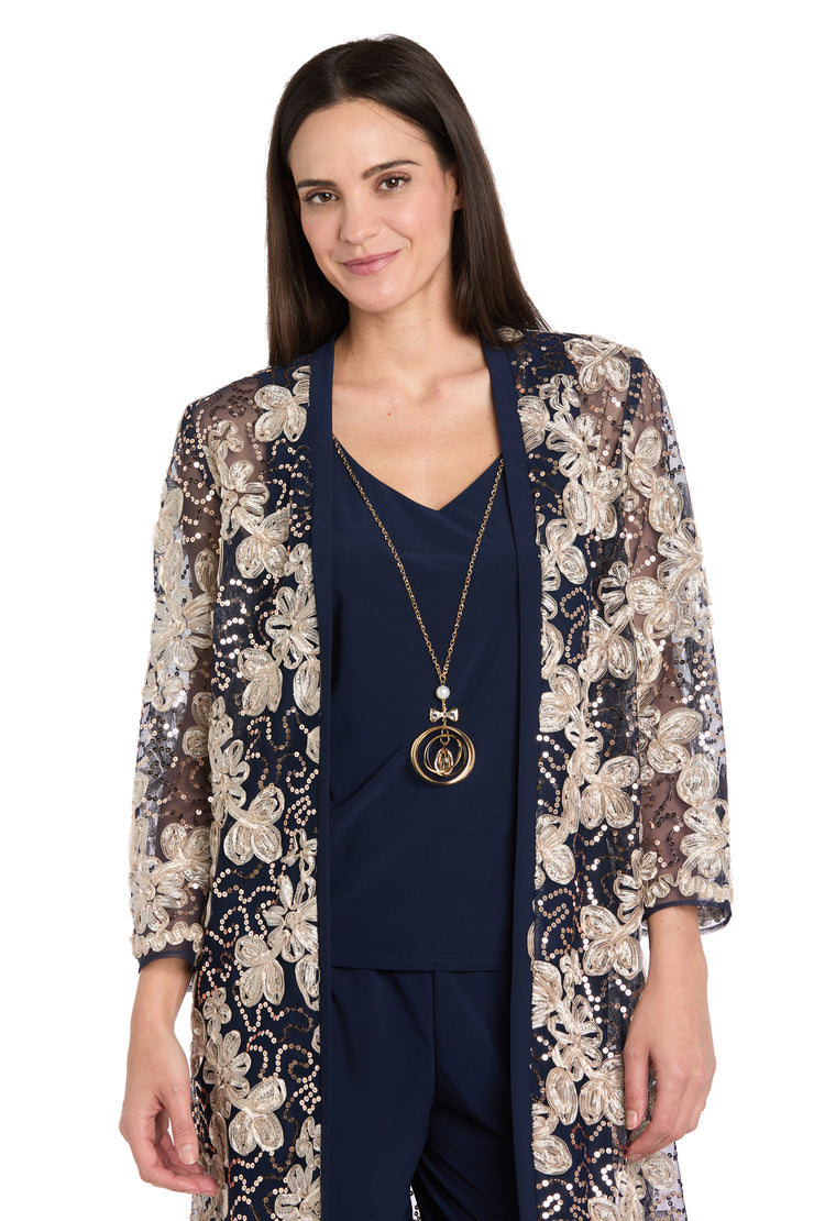 Bloom 3D Floral Pant Suit