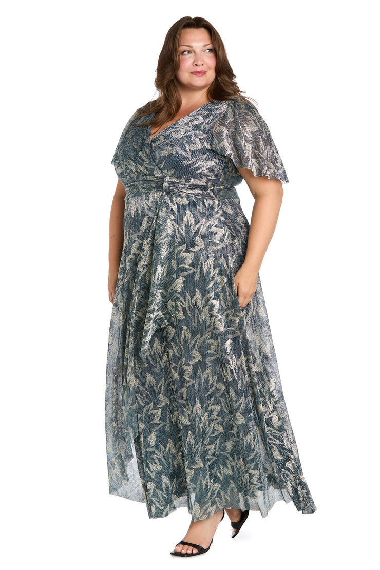 Metallic Maxi Dress - Plus R&M Richards Metallic Maxi Dress - Plus R&M Richards