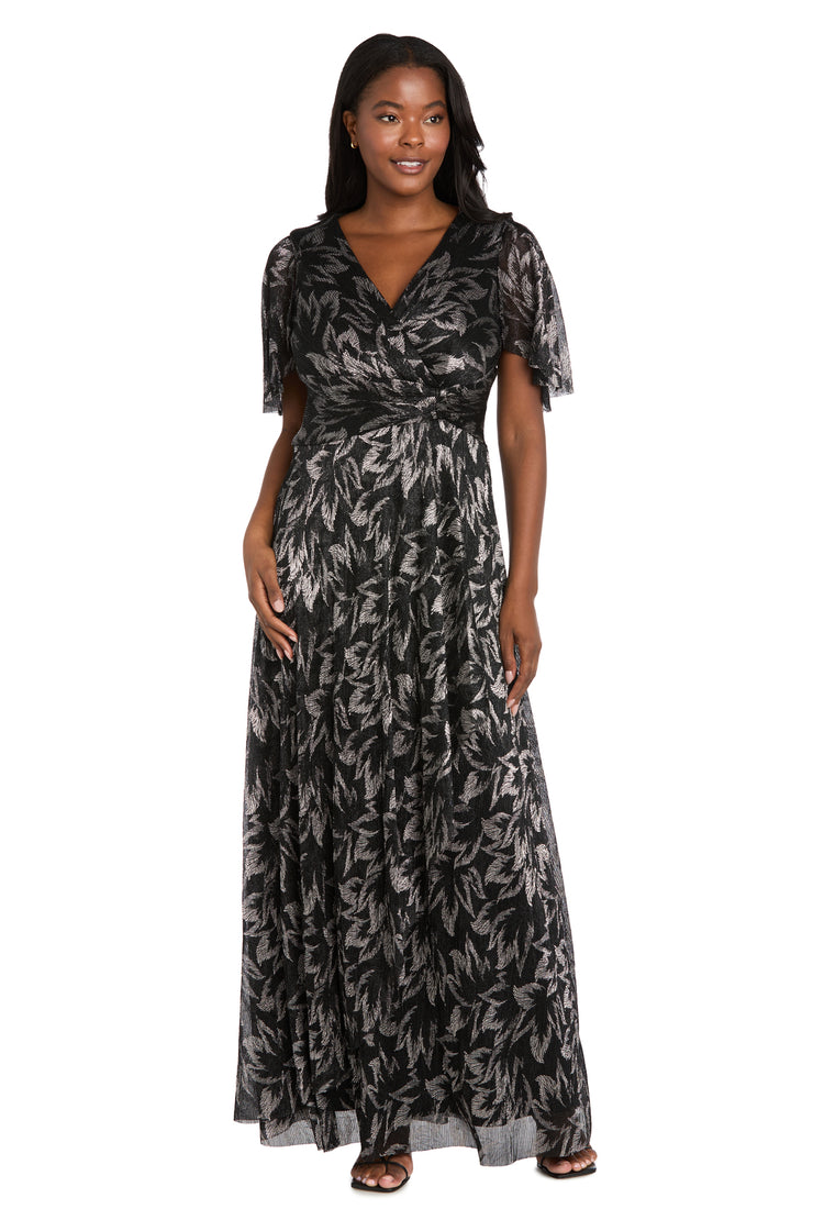 r&m richards metallic dress R & M Richards Women's Short Metallic Cocktail Dress, Black, 10