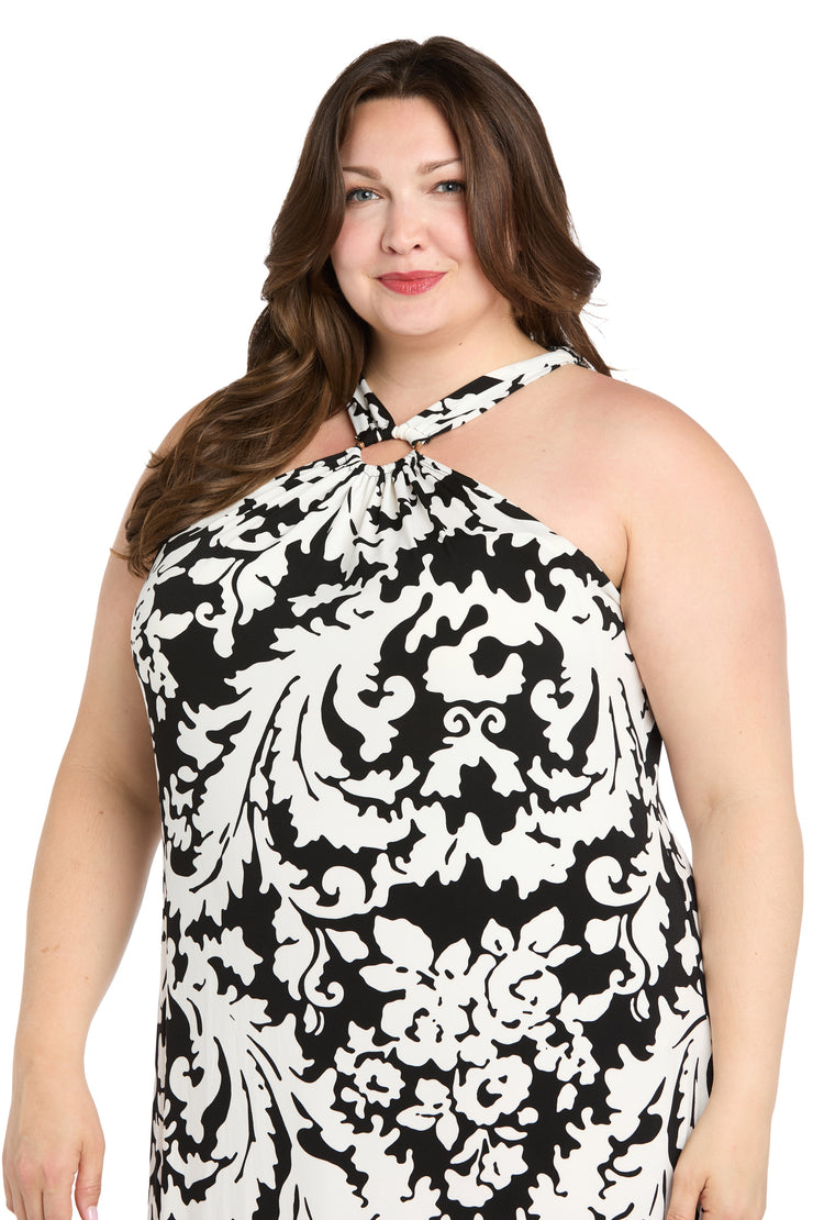 Chic Halter Maxi Dress - Plus