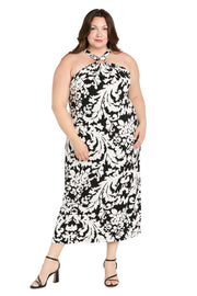 Chic Halter Maxi Dress - Plus