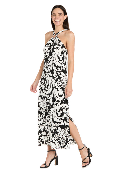 black and white petite maxi dress Chic Halter Maxi Dress