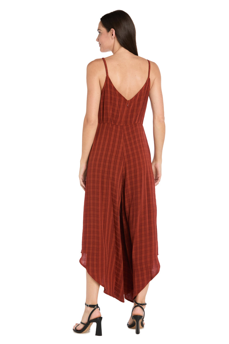 Spice Checkered Midi Jumpsuit - Petite