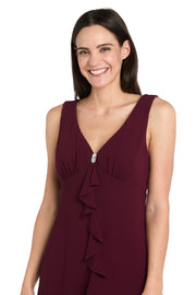 Ruffled Chiffon Short Dress with Removable Jacket