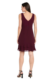 Ruffled Chiffon Short Dress with Removable Jacket