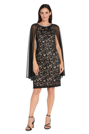 Enchanted Elegance Lace Cape Dress