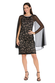 Enchanted Elegance Lace Cape Dress