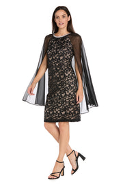 Enchanted Elegance Lace Cape Dress
