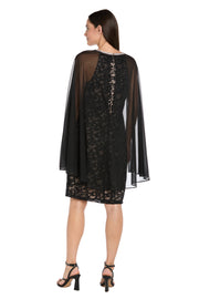 Enchanted Elegance Lace Cape Dress