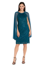 Enchanted Elegance Lace Cape Dress