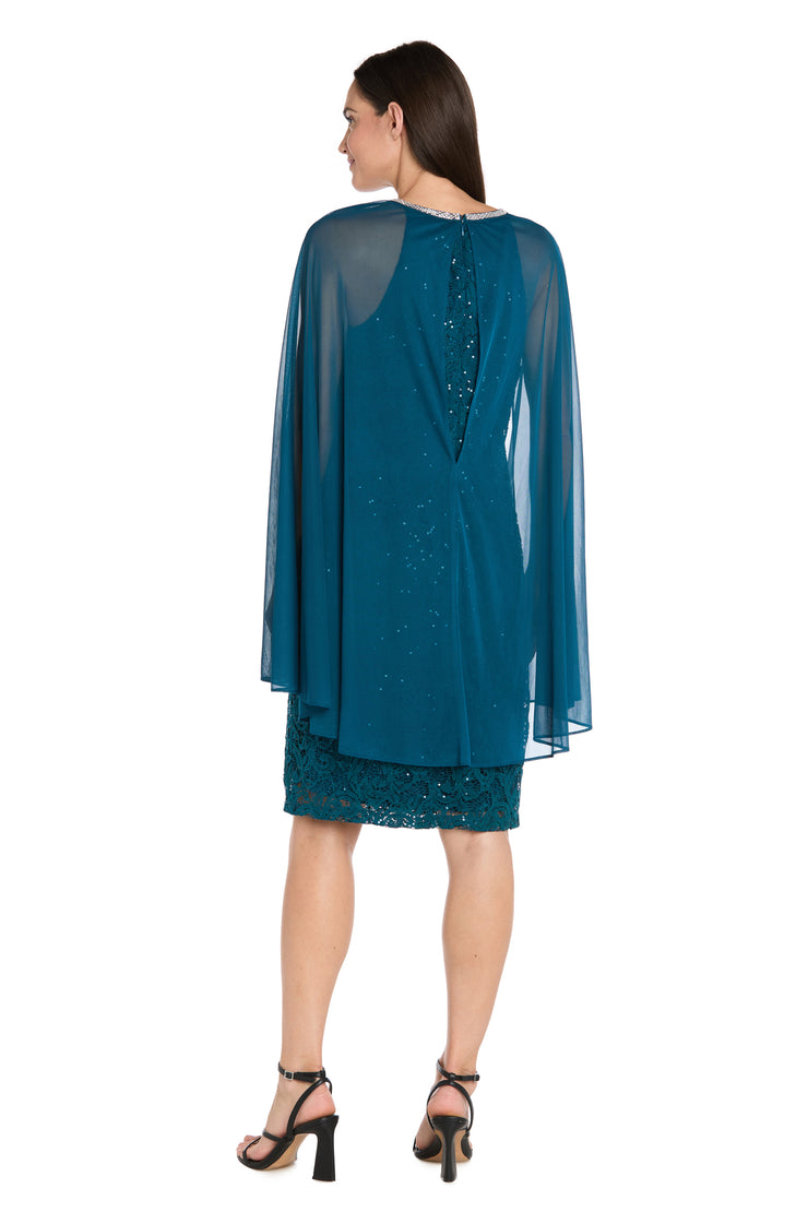 Enchanted Elegance Lace Cape Dress