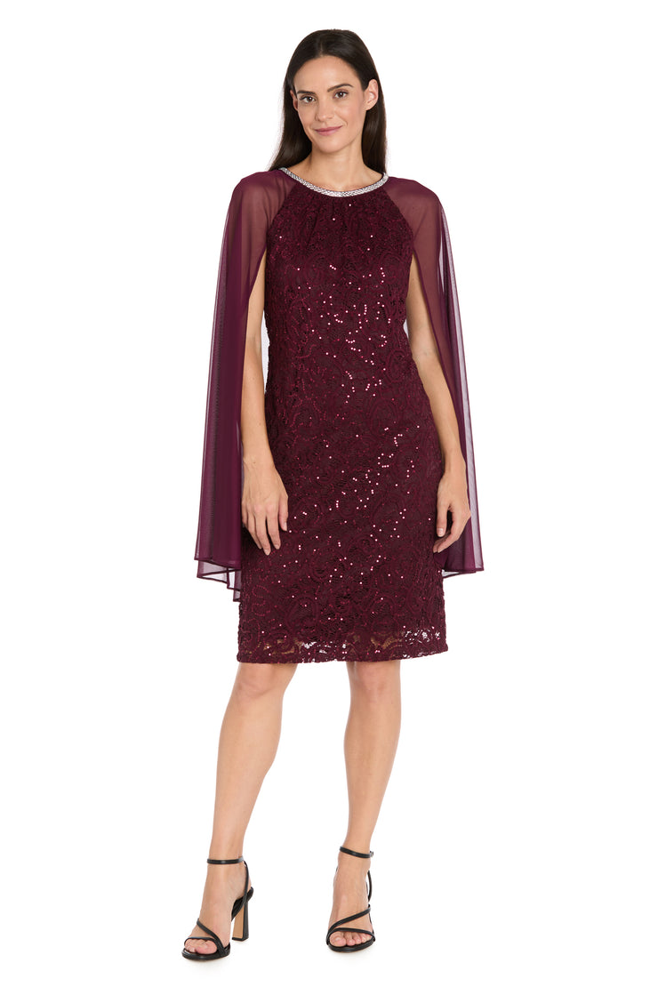Enchanted Elegance Lace Cape Dress