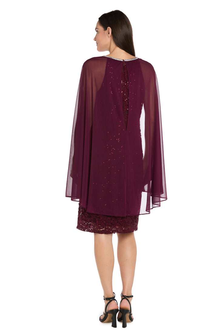 Enchanted Elegance Lace Cape Dress