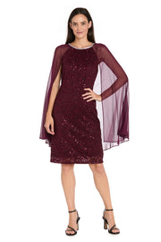 Enchanted Elegance Lace Cape Dress