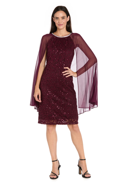 Enchanted Elegance Lace Cape Dress