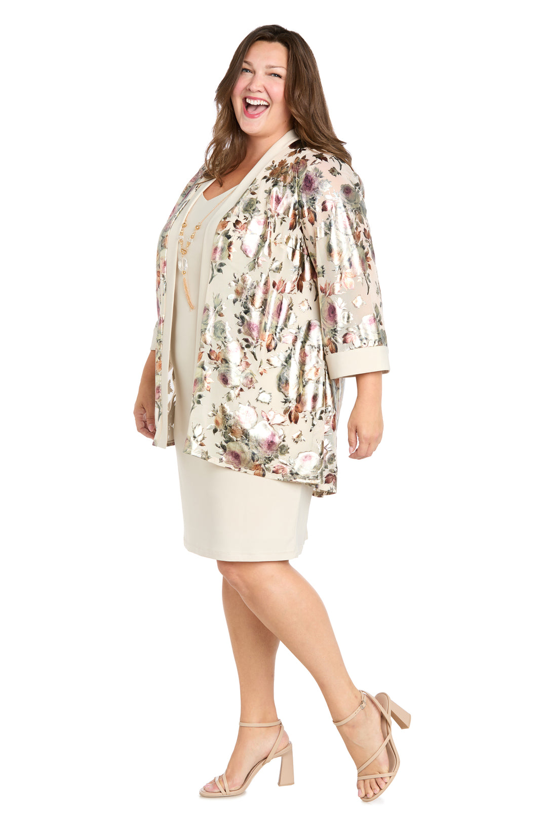 plus size cocktail dress with jacket Catherines Women's Plus Size Petite Sparkling Lace Jacket Dress