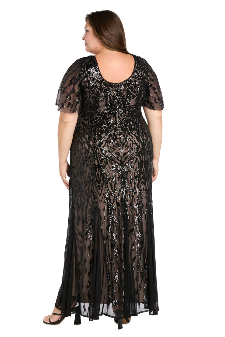 Sequin Embroidered Empire Gown