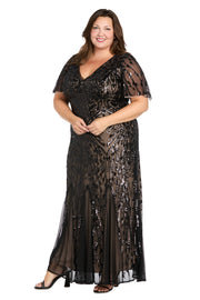Sequin Embroidered Empire Gown