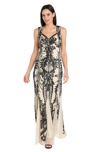 Embroidered Sequin Sweetheart Neckline Dress