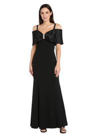 Off-Shoulder Mermaid Gown with Satin Bow Collar