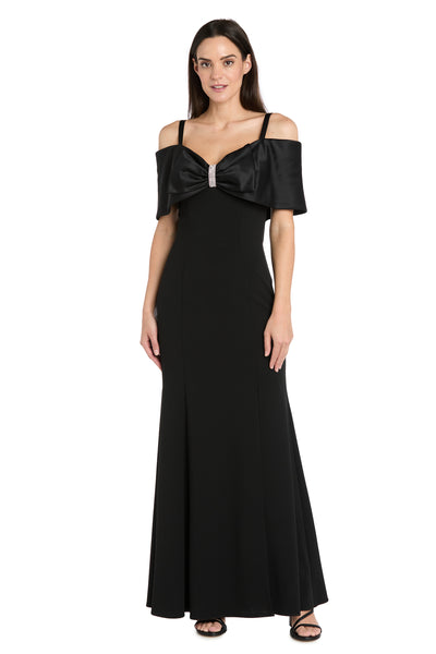 Off-Shoulder Mermaid Gown with Satin Bow Collar
