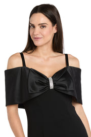 Off-Shoulder Mermaid Gown with Satin Bow Collar