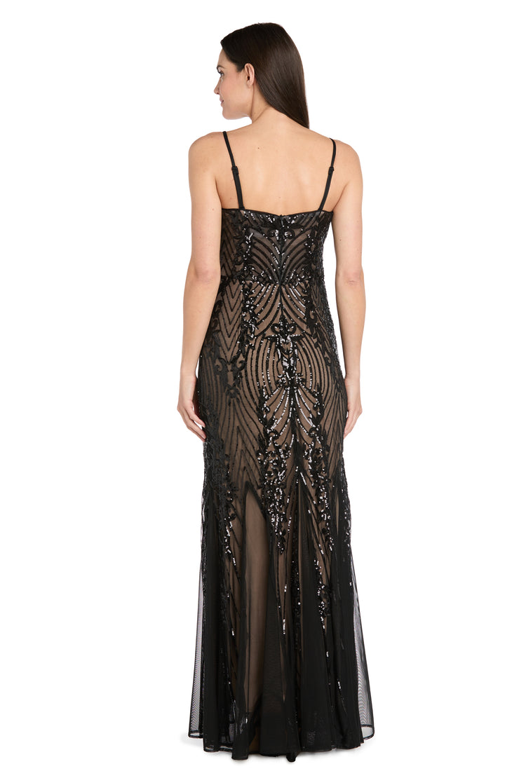 Embellished Mesh Evening Gown - Petite