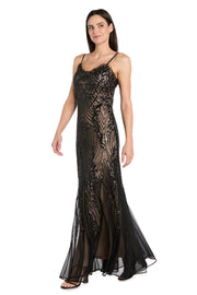 Embellished Mesh Evening Gown - Petite