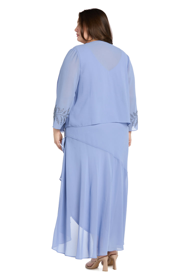 Celeste Beaded Jacket Dress with Tiered Skirt