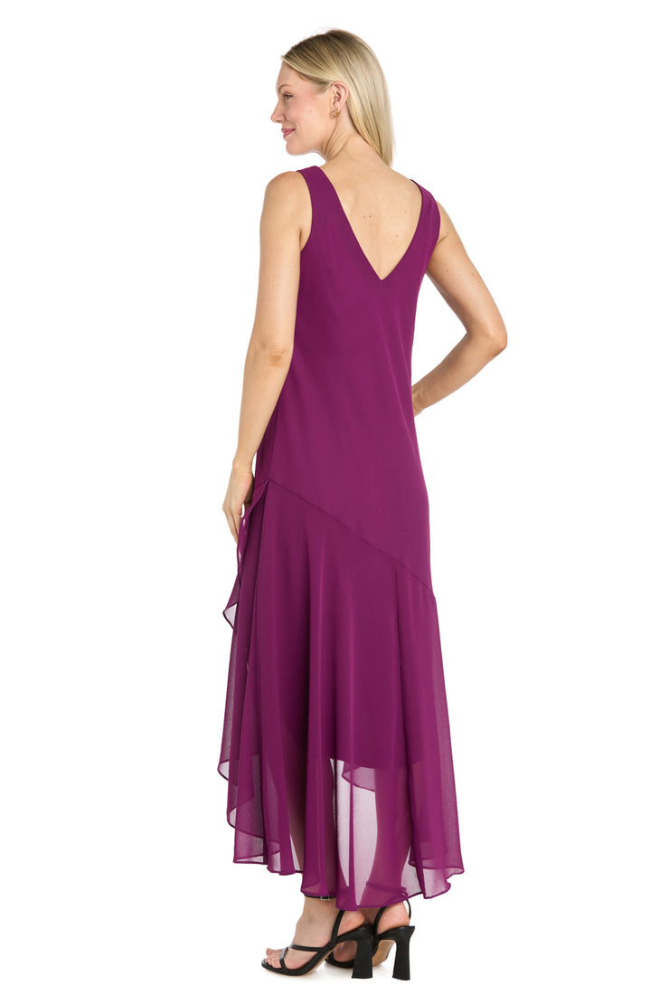 Celeste Beaded Jacket Dress with Tiered Skirt