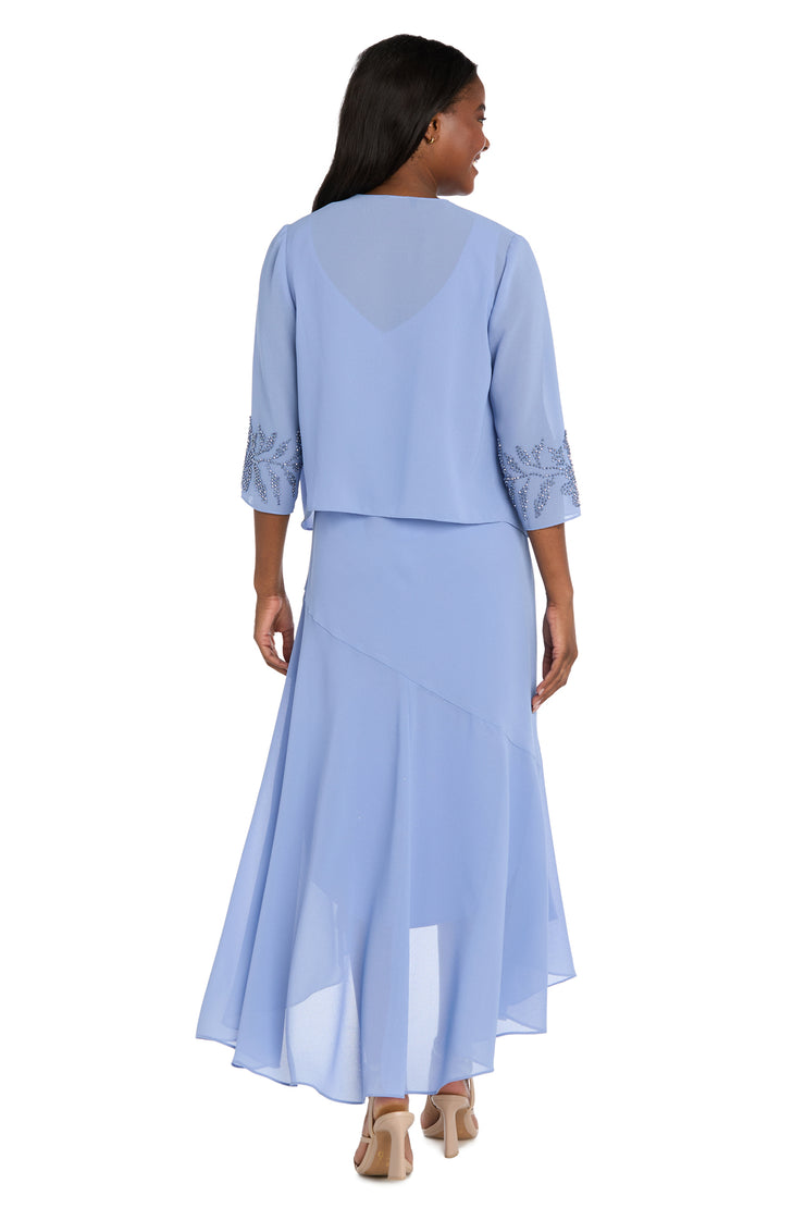 Celeste Beaded Jacket Dress with Tiered Skirt - Petite