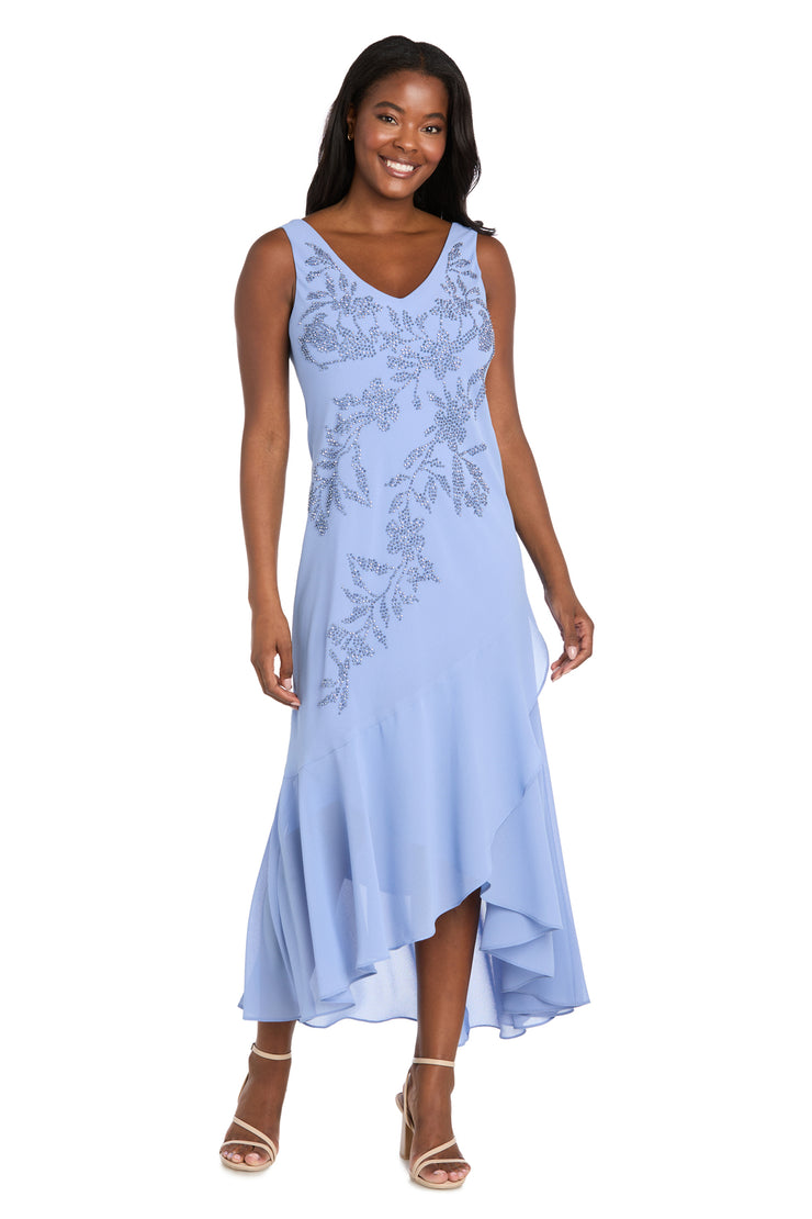 Celeste Beaded Jacket Dress with Tiered Skirt - Petite