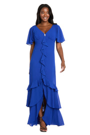 Royal Cascade Ruffle Maxi Dress