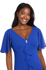Royal Cascade Ruffle Maxi Dress