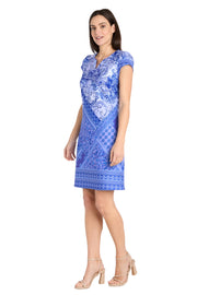 Intricate Pattern Stretch Mini Dress