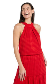 Tiered Halter Maxi Dress
