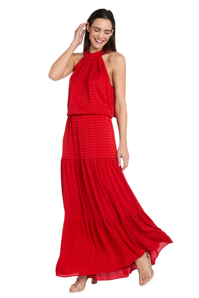 Tiered Halter Maxi Dress