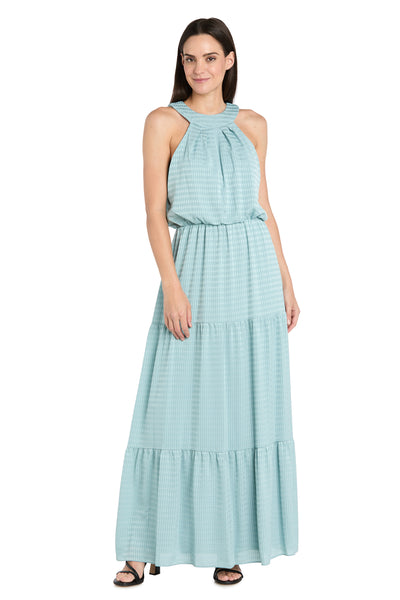 Tiered Halter Maxi Dress