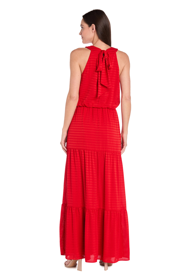 Tiered Halter Maxi Dress