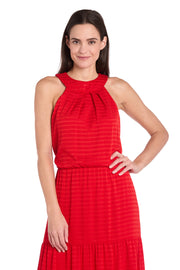 Tiered Halter Maxi Dress