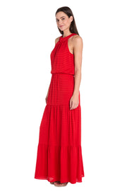 Tiered Halter Maxi Dress