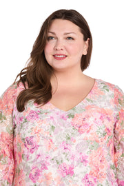 Ivory Blossom Lace Ruffle Dress - Plus