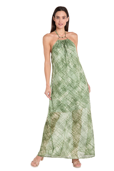 Olive Print Maxi Dress