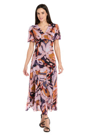 Meadow Whisper Empire Waist Midi Dress